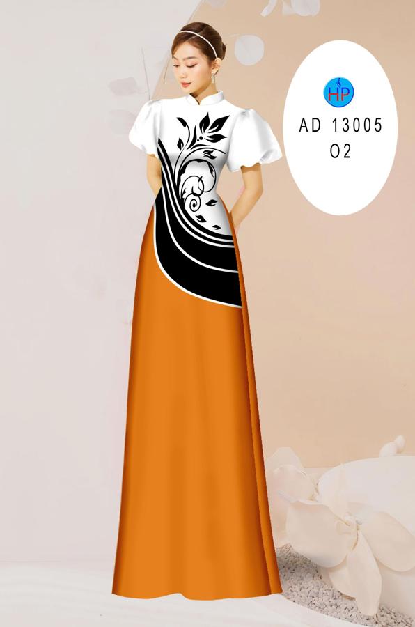 Vải Áo Dài Hoa In 3D AD 13005 4